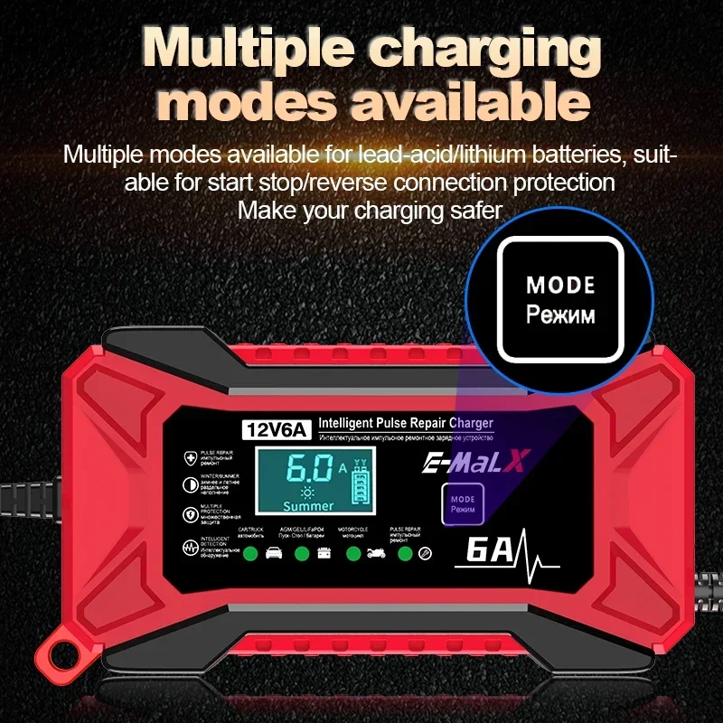 New 12V 6A  LiFePO4 14.6V Smar - Agm Deep Cycle Battery 评论和价格