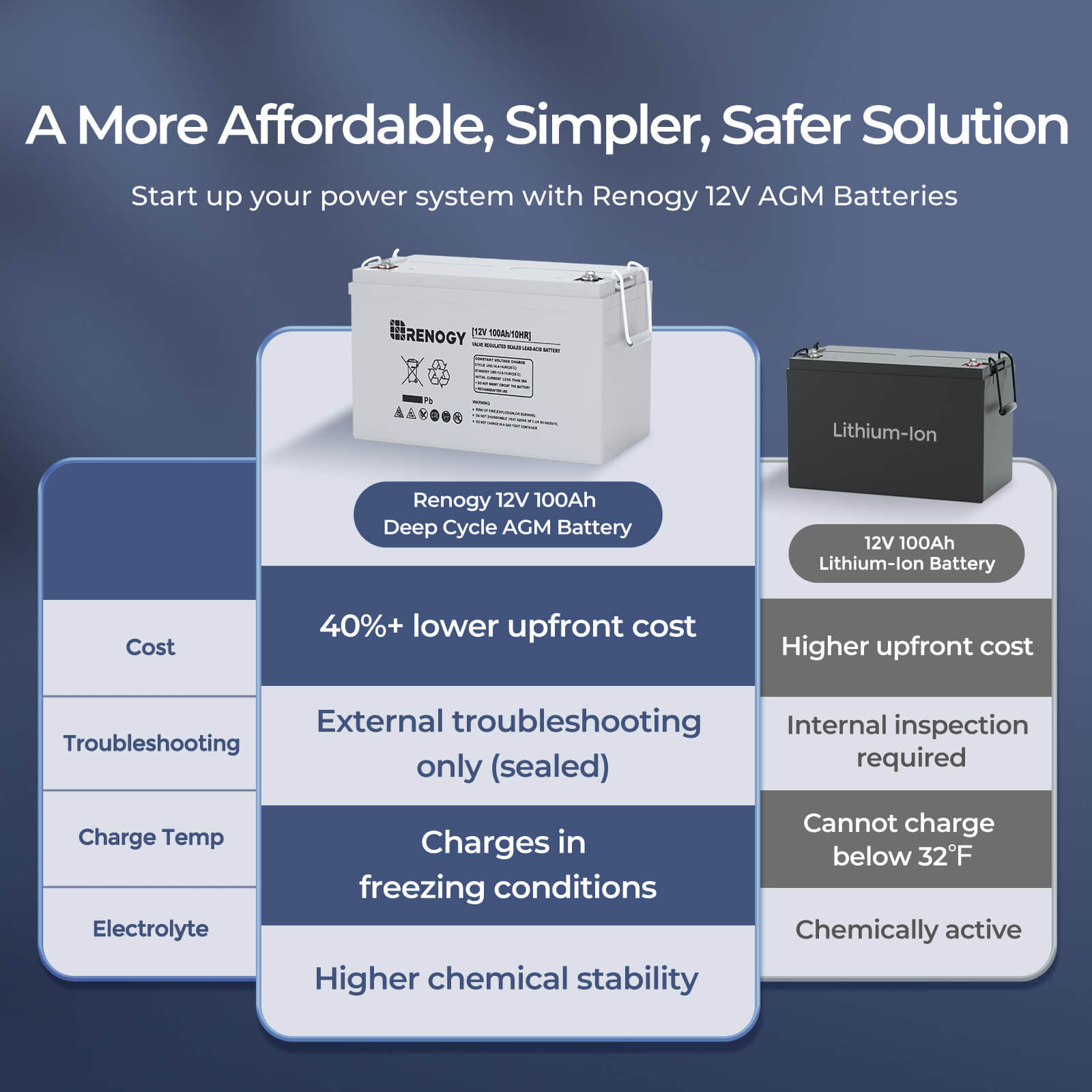Renogy 12 Volt 100Ah Deep Cycl - Agm Deep Cycle Battery 评论和价格