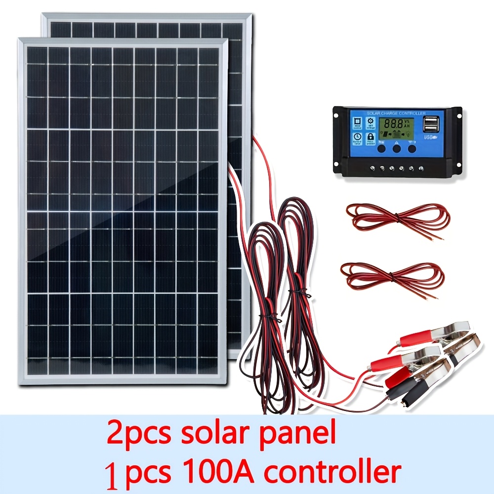 12V Solar Panel Kit 1pc/2pcs W - Off Grid Solar Kit 评论和价格
