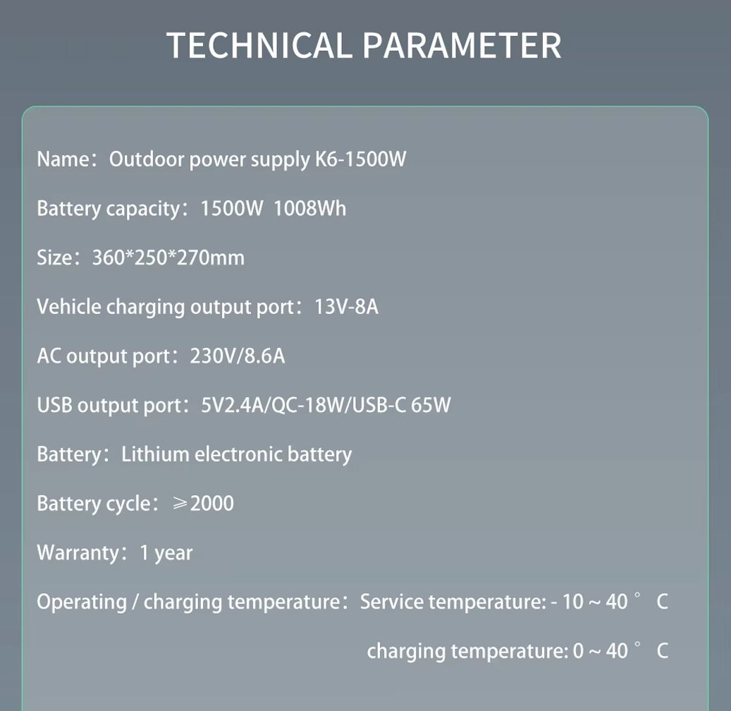 1500W 1008Wh Lithium Ion Car P - Portable Power Station 评论和价格