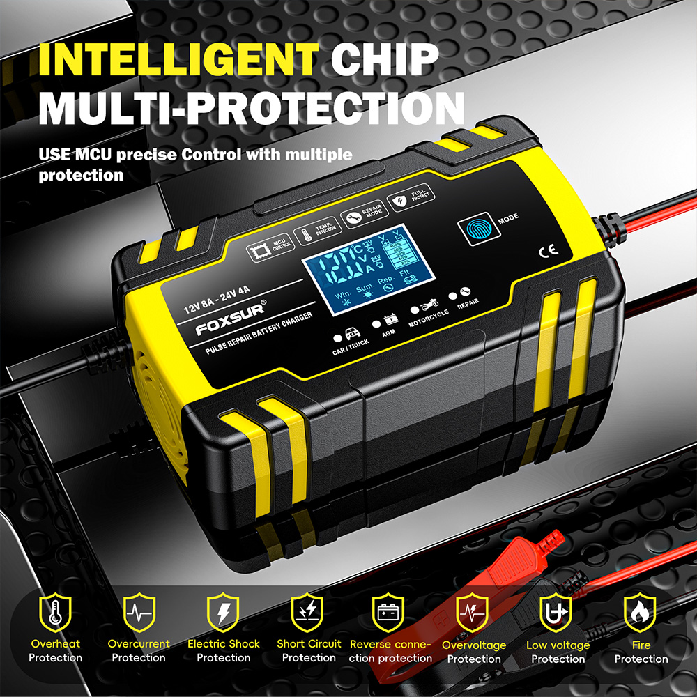 FOXSUR FBC122408D 12V 8A 24V 4 - Agm Deep Cycle Battery 评论和价格